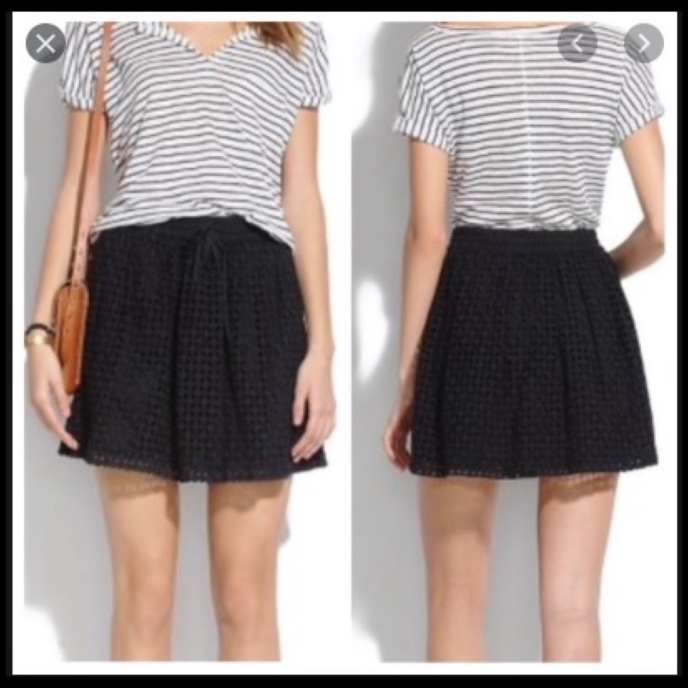 MADEWELL Women’s Black Eyelet Skirt